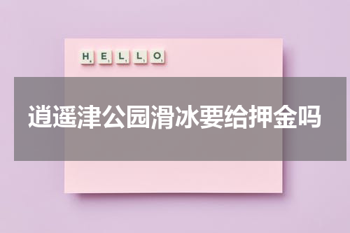 逍遥津公园滑冰要给押金吗
