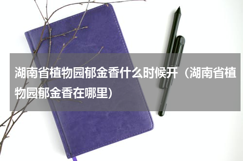 湖南省植物园郁金香什么时候开（湖南省植物园郁金香在哪里）