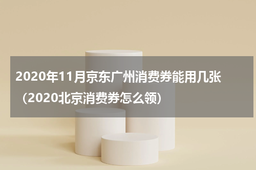 2020年11月京东广州消费券能用几张（2020北京消费券怎么领）