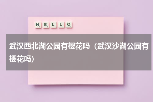 武汉西北湖公园有樱花吗（武汉沙湖公园有樱花吗）