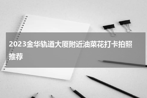 2023金华轨道大厦附近油菜花打卡拍照推荐