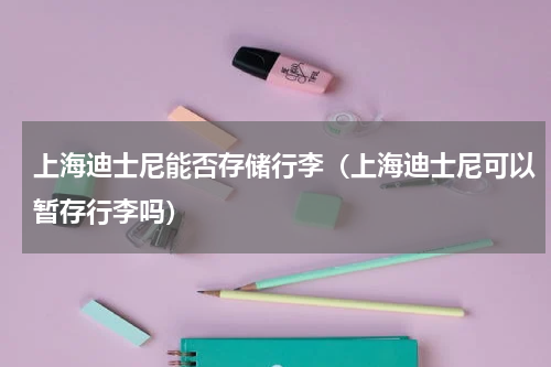 上海迪士尼能否存储行李（上海迪士尼可以暂存行李吗）