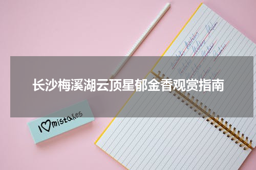 长沙梅溪湖云顶星郁金香观赏指南