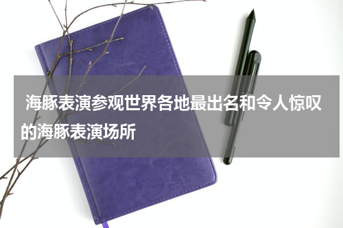  海豚表演参观世界各地最出名和令人惊叹的海豚表演场所