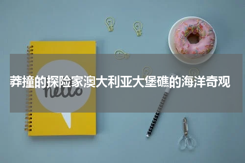  莽撞的探险家澳大利亚大堡礁的海洋奇观