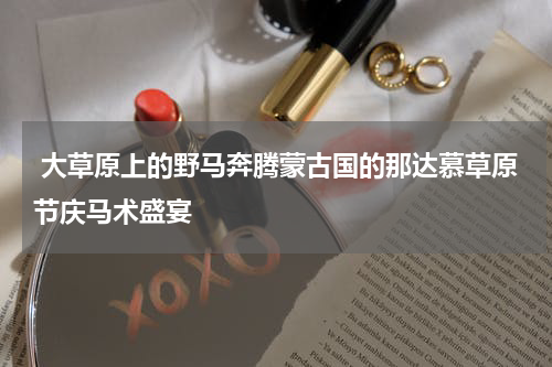  大草原上的野马奔腾蒙古国的那达慕草原节庆马术盛宴