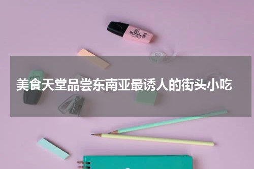  美食天堂品尝东南亚最诱人的街头小吃